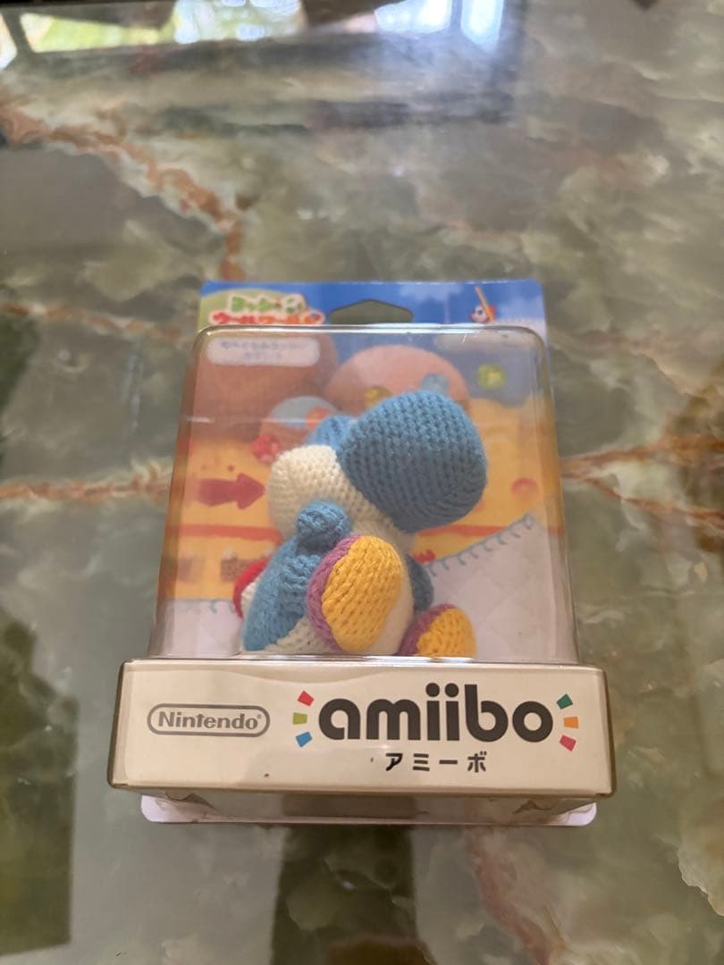 amiibo あみぐるみ ヨッシー みずいろ 青 アミーボ ウールワールド 新品