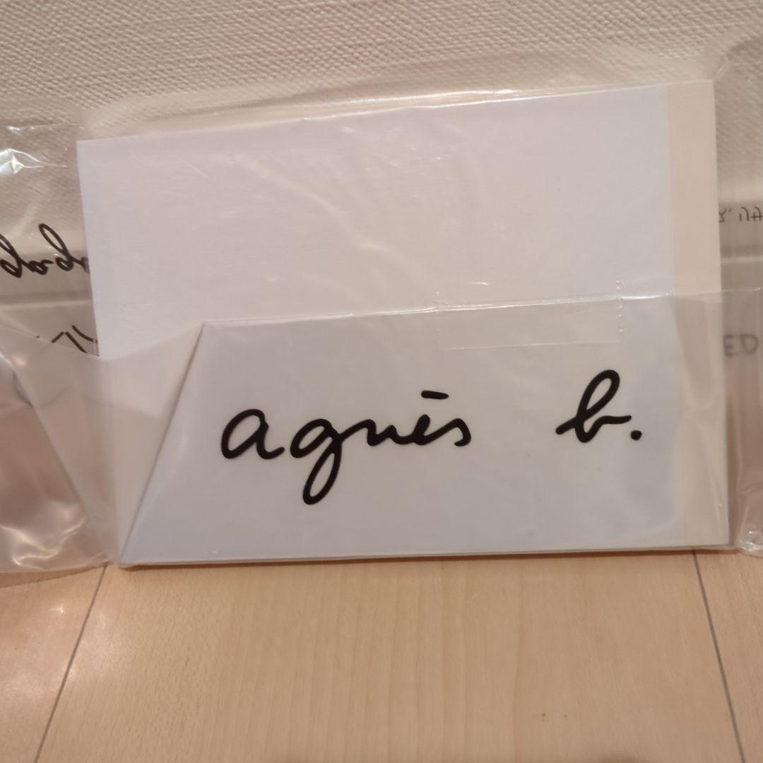 アニエスベー　新品本革¥53,900　ブラック/ホワイト　ショルダーストラップ付