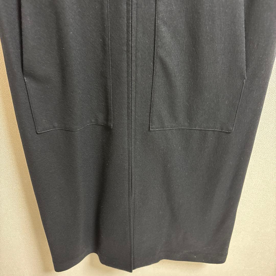 セオリーリュクス　ベスト　ジレ　ブラック　襟付き　38号　黒　ロング　フォーマル