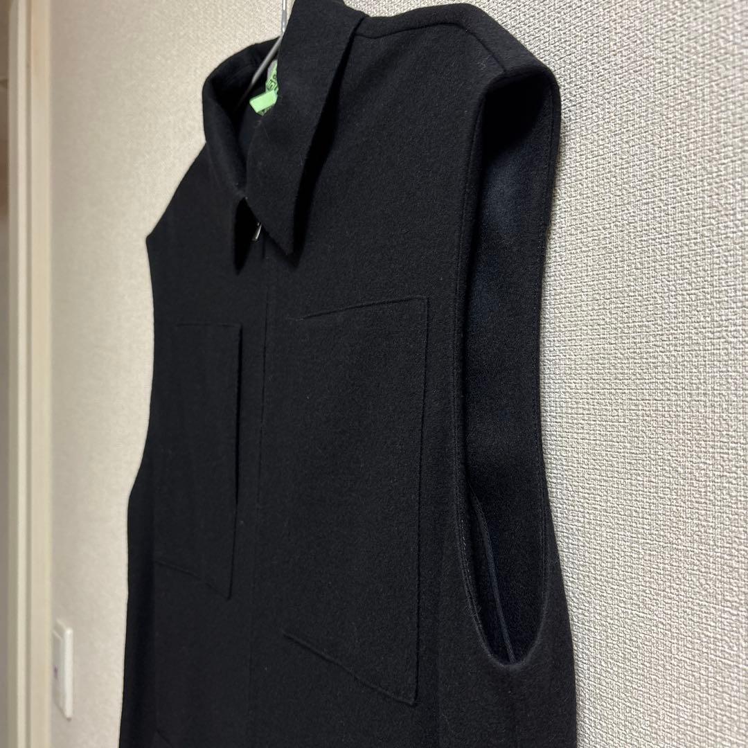 セオリーリュクス　ベスト　ジレ　ブラック　襟付き　38号　黒　ロング　フォーマル