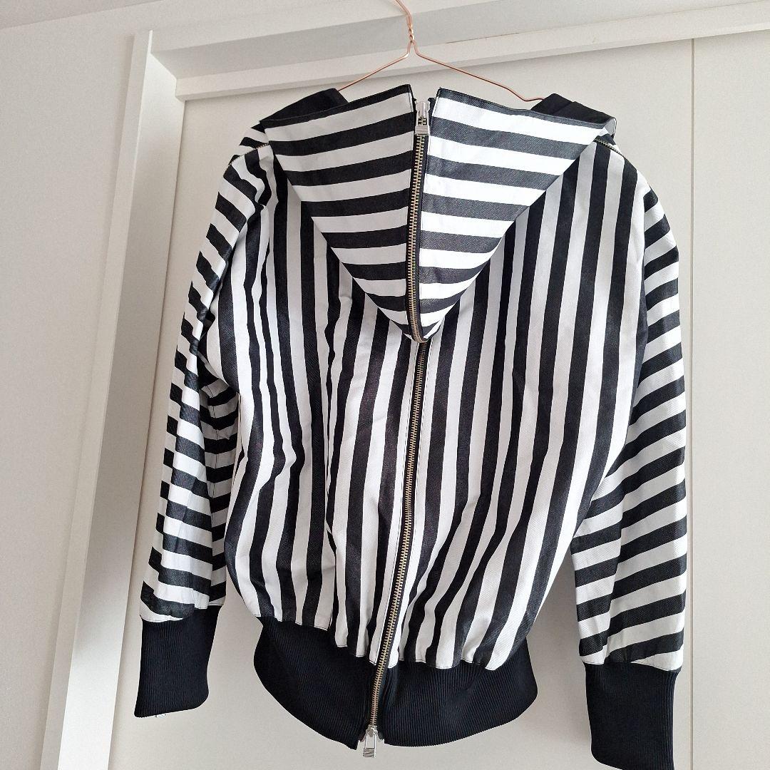 LIMI feuストライプフード付きジャンパー