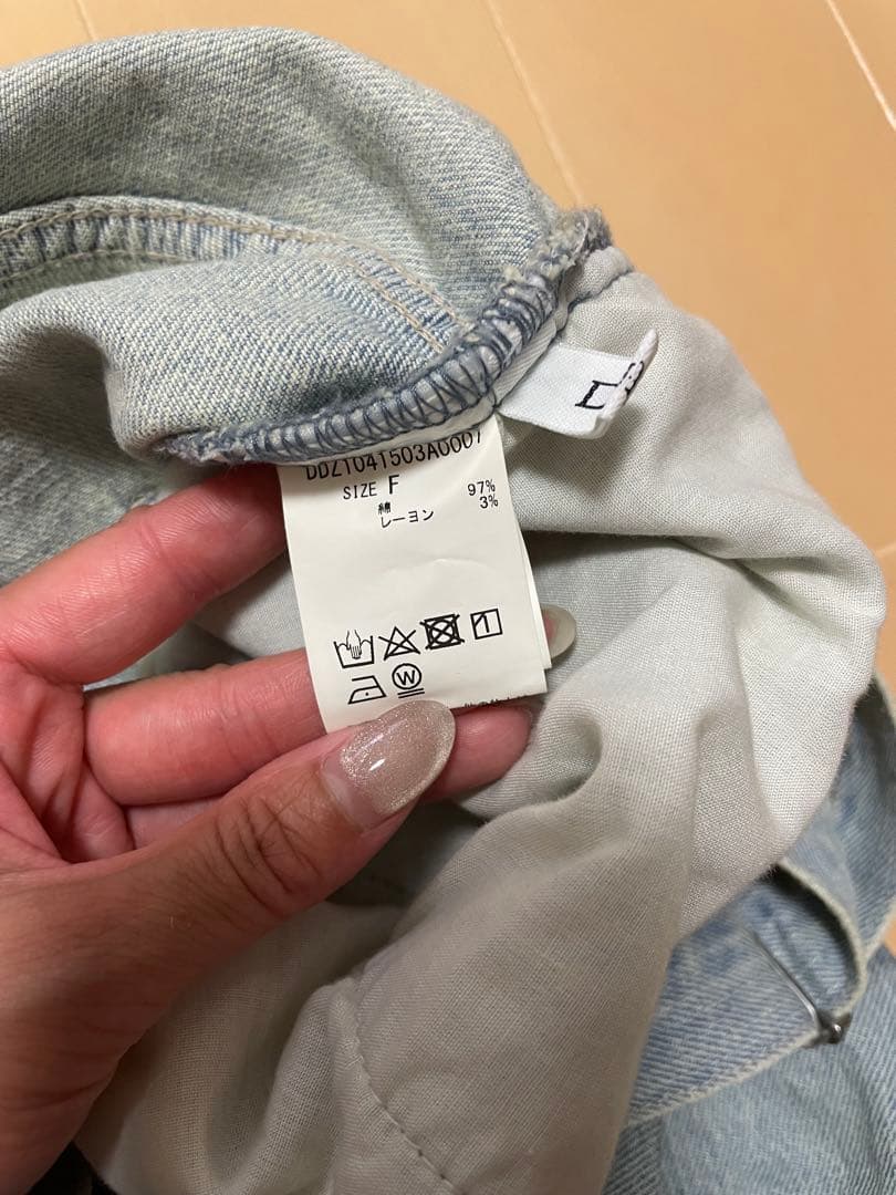 美品 doudou ドゥドゥ デニムサロペット ライトブルー F レディース