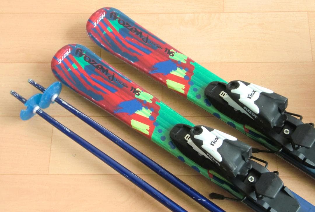 ■■送料無料■Hart■子供用スキーフルセット■板116靴22■WAX済■■