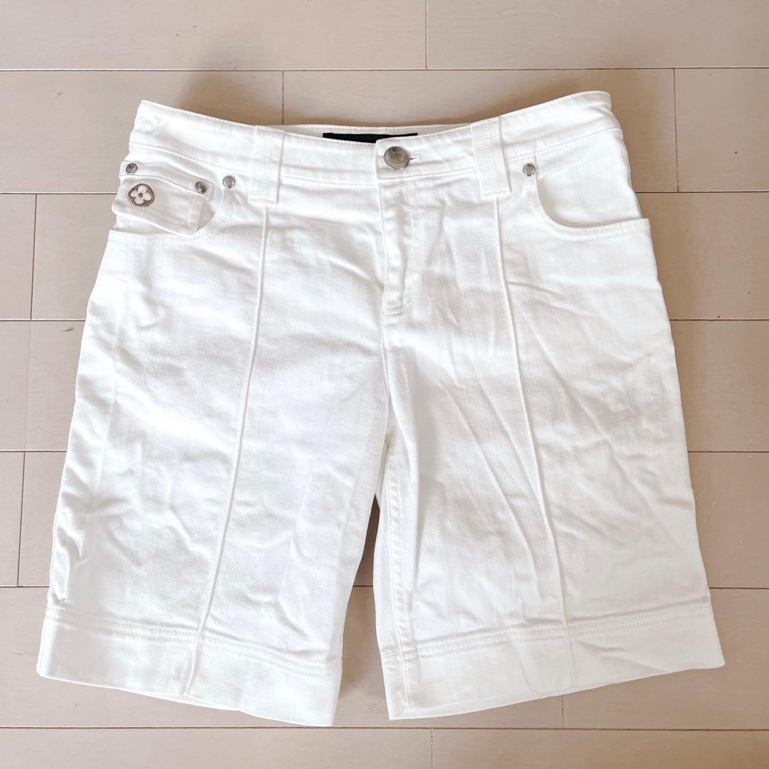 限定価格★ヴィトン LOUIS VUITTON ホワイト 白 ショートパンツ M