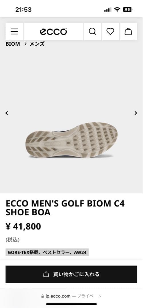 ECCO エコー　ゴルフシューズ　 EG130424