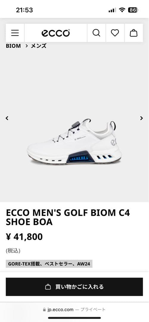 ECCO エコー　ゴルフシューズ　 EG130424