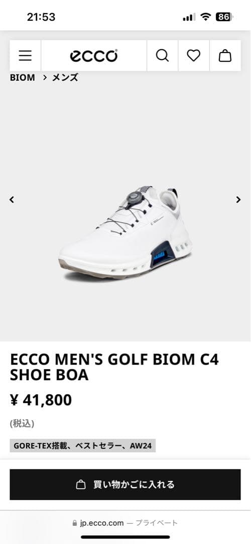 ECCO エコー　ゴルフシューズ　 EG130424