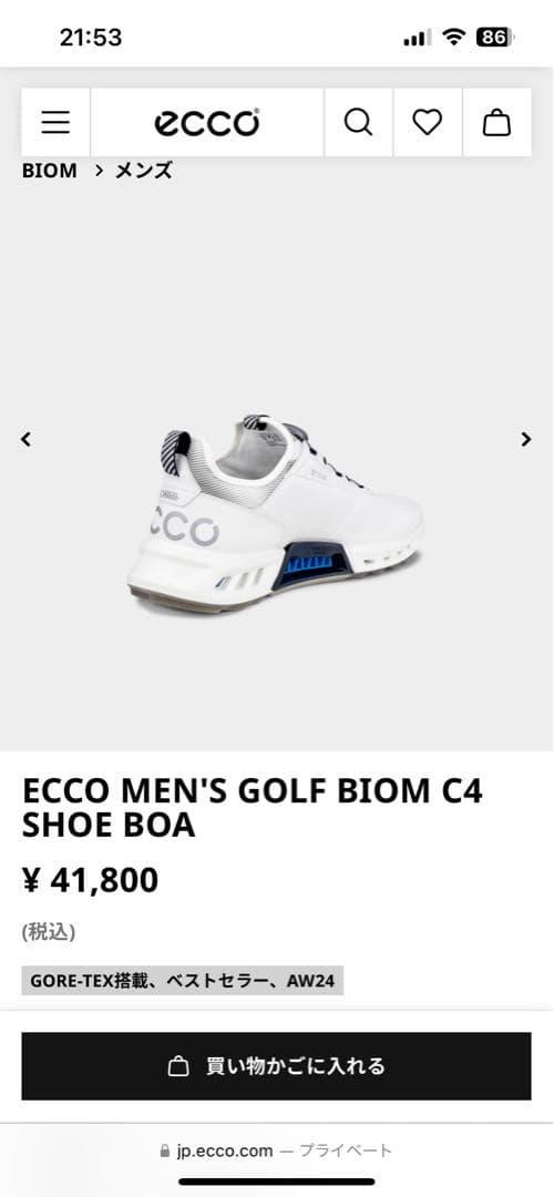 ECCO エコー　ゴルフシューズ　 EG130424