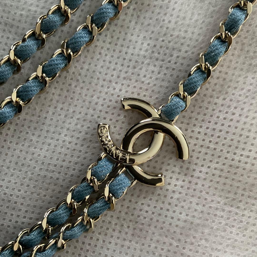 CHANEL デニム2連ネックレス　ノベルティ