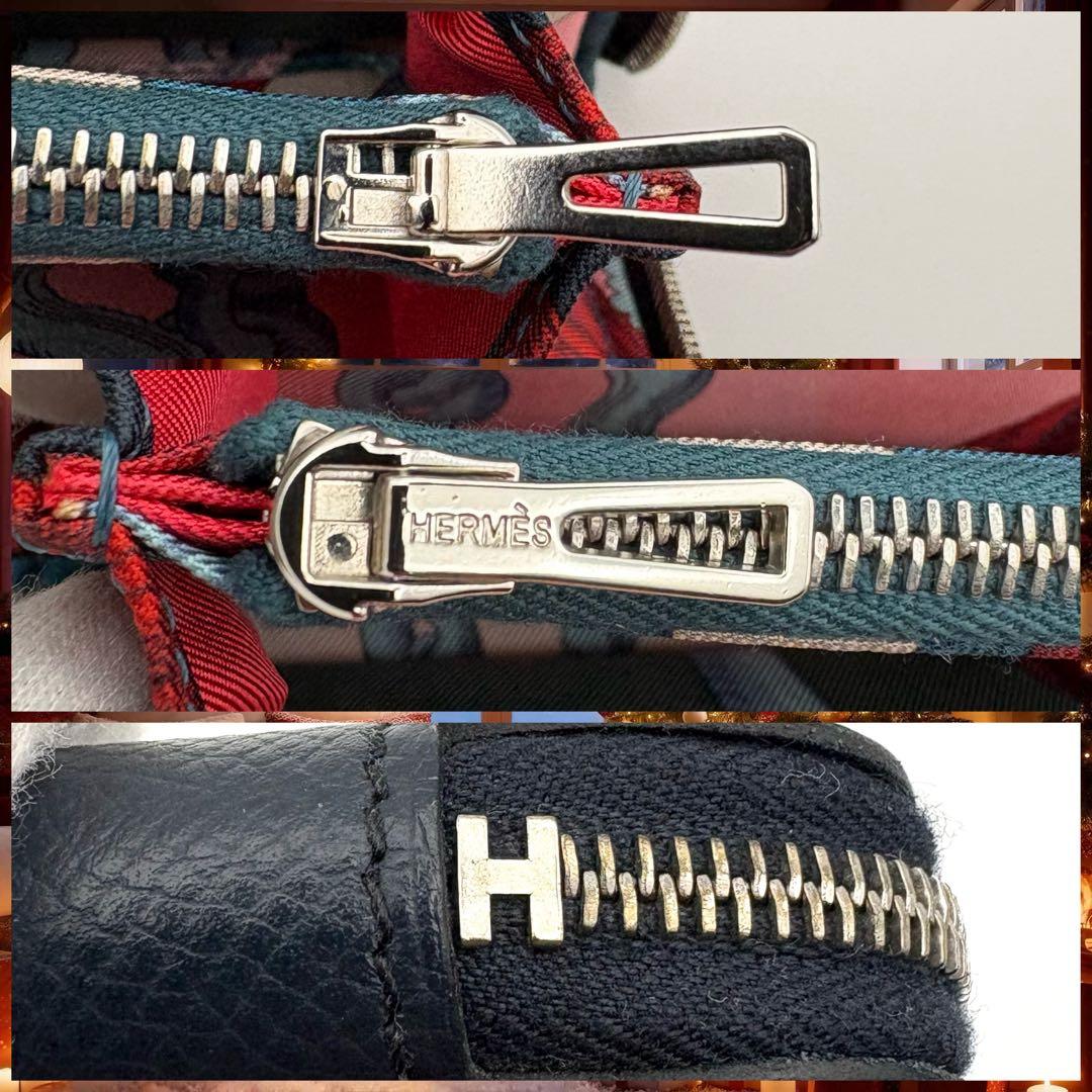 HERMES エルメス アザップロング シルクイン ブルーインディゴ　人気柄