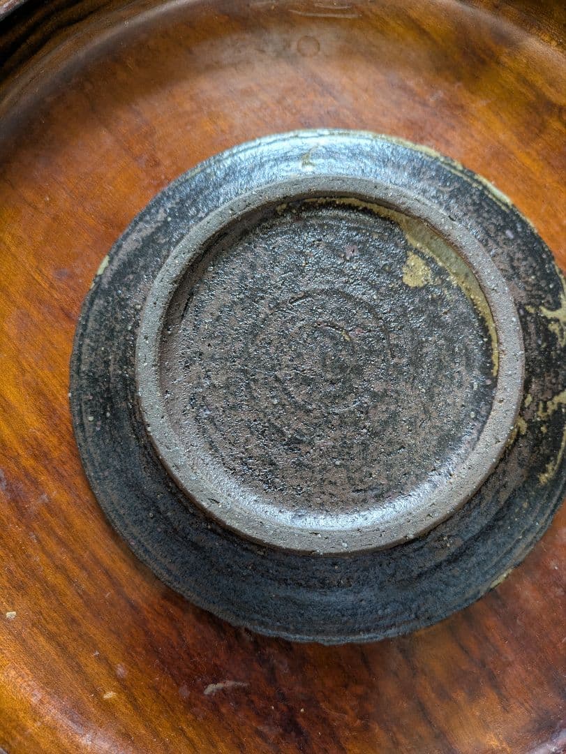 薮本寛之さん　ドット三重お皿　16cm 陶器皿 2枚セット 黒とグレー