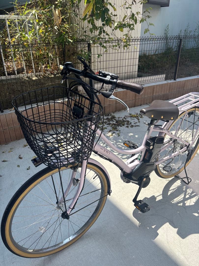 電動アシスト自転車 ピンク バスケット付き