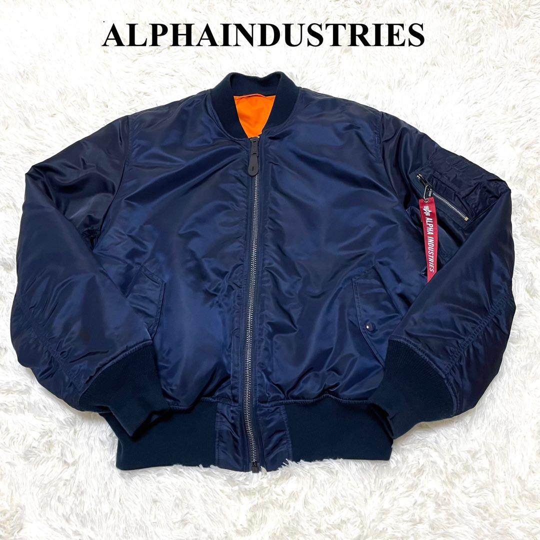 アルファ インダストリーズ MA-1 ボンバージャケット L ネイビー 中綿