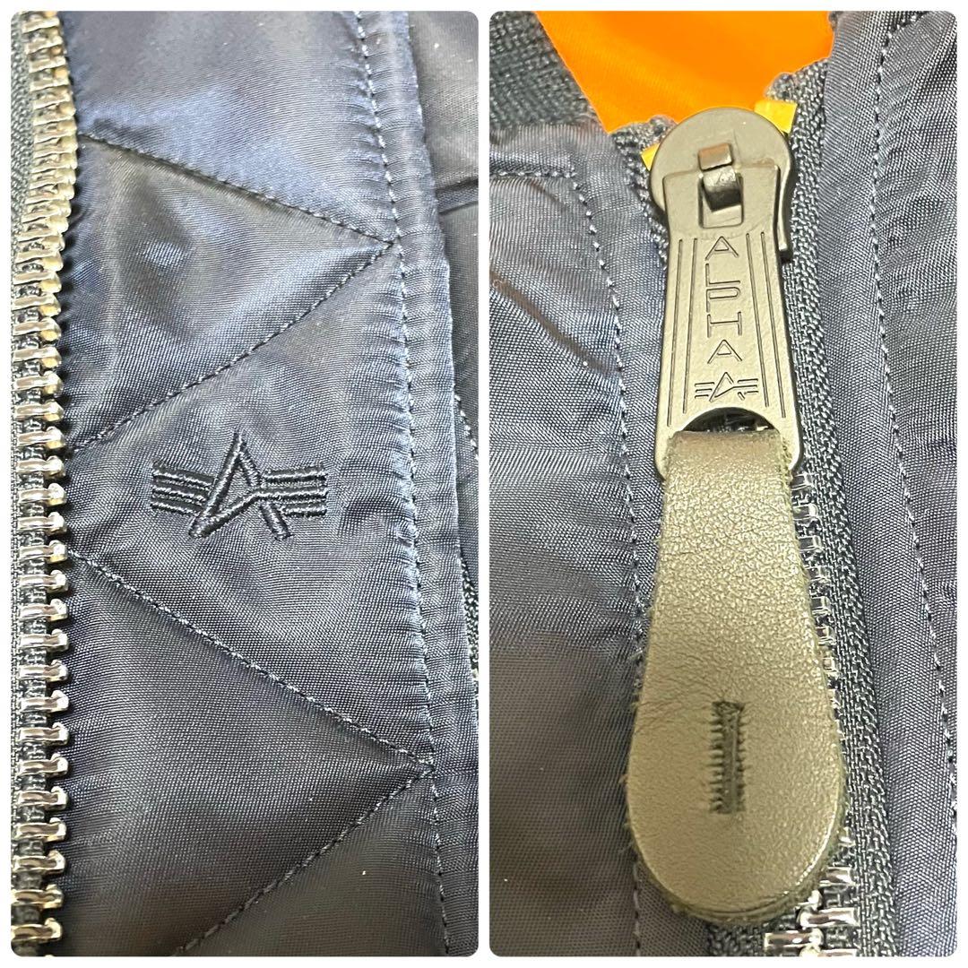 アルファ インダストリーズ MA-1 ボンバージャケット L ネイビー 中綿