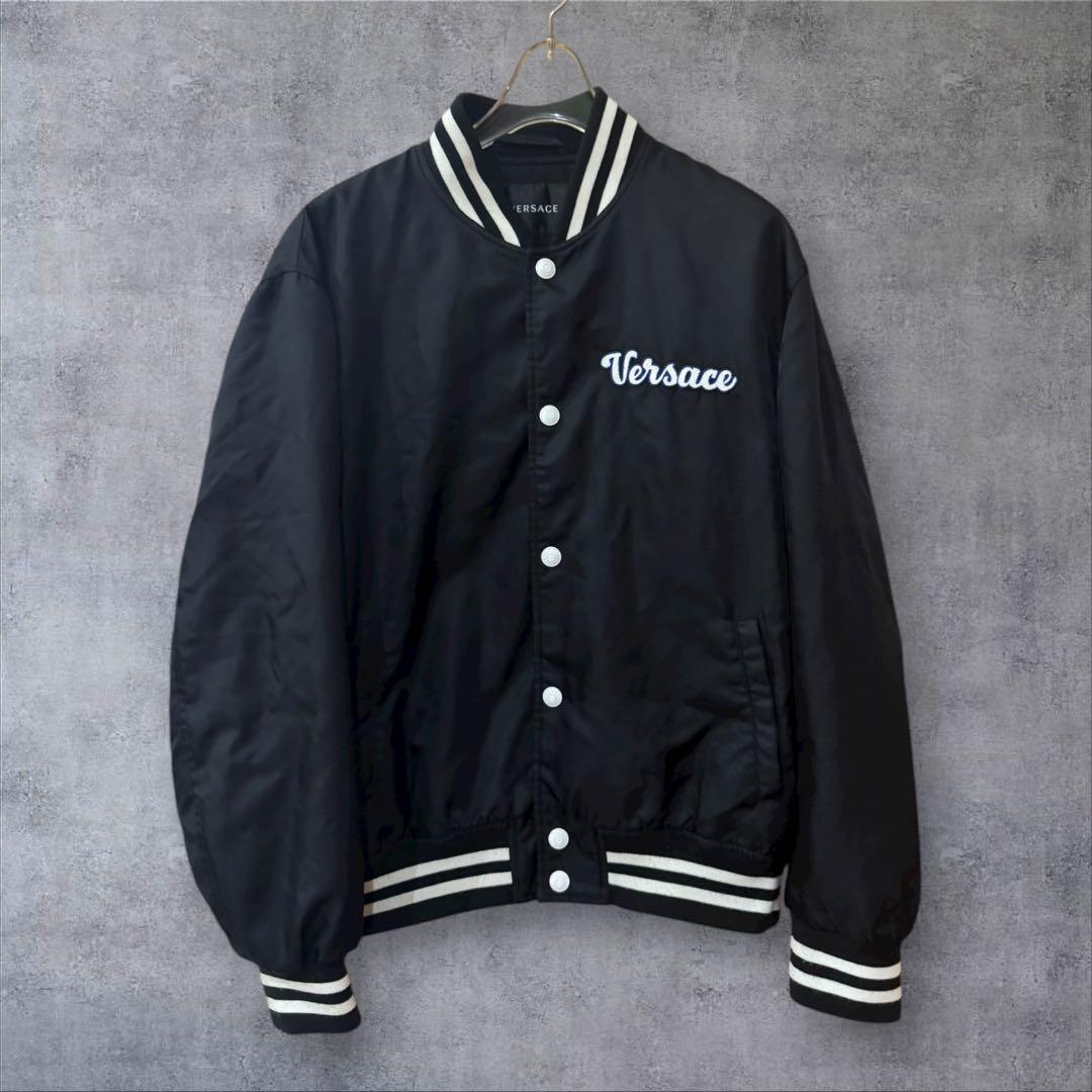 VERSACE ブラック スタジャン L ブルゾン ヴェルサーチ