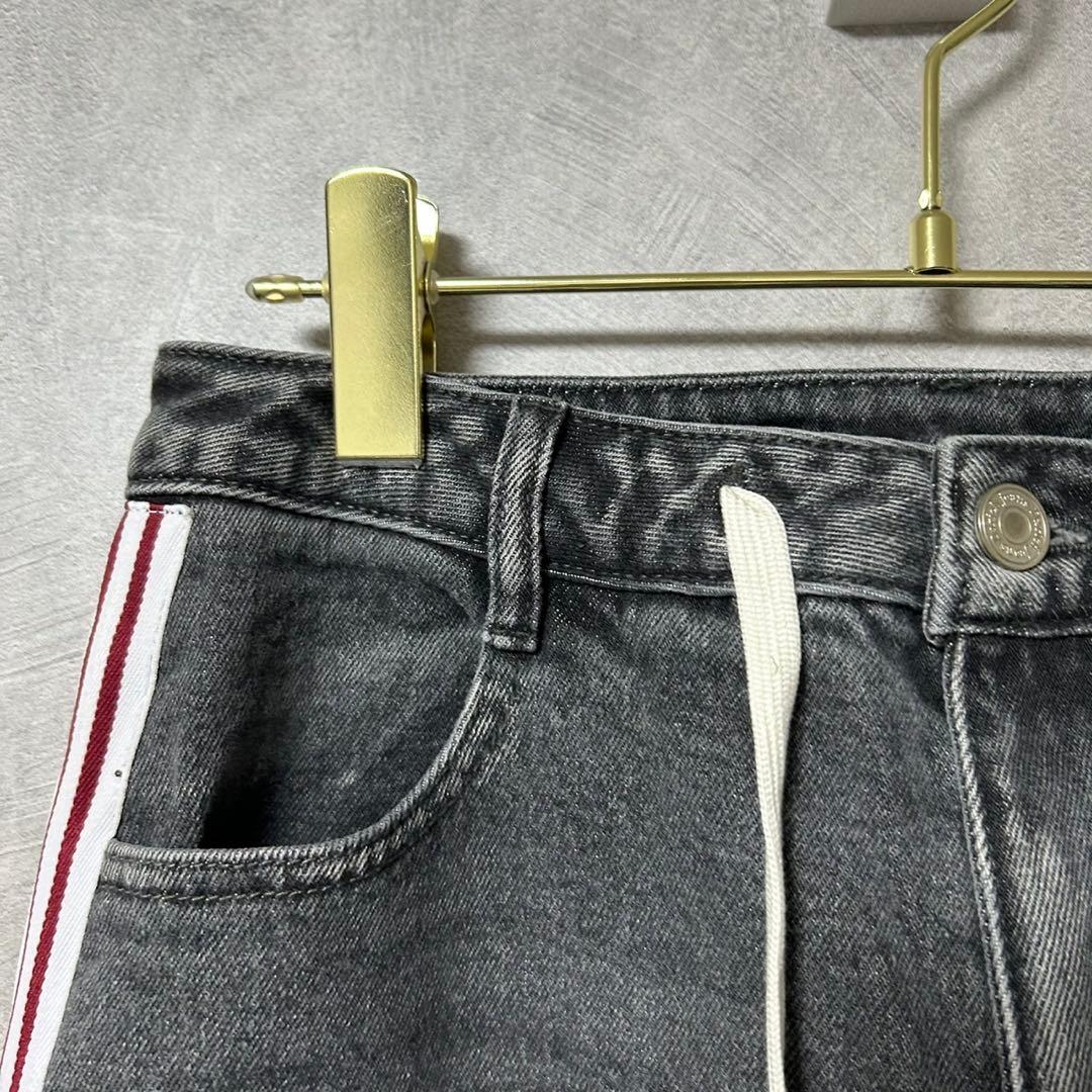 新品 即完売品 Darich リメイクライクワイドデニムパンツ ブラック