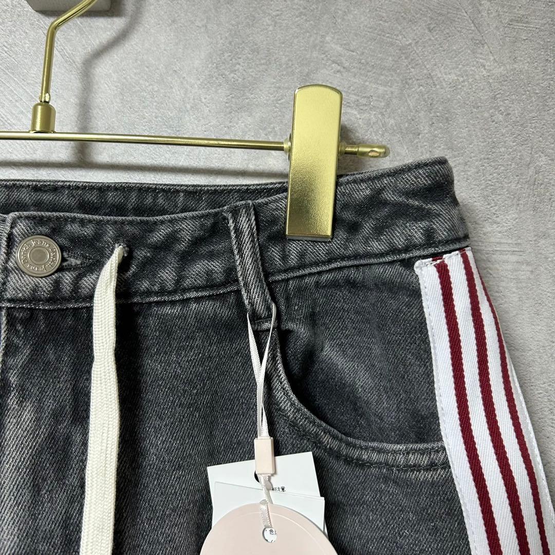 新品 即完売品 Darich リメイクライクワイドデニムパンツ ブラック