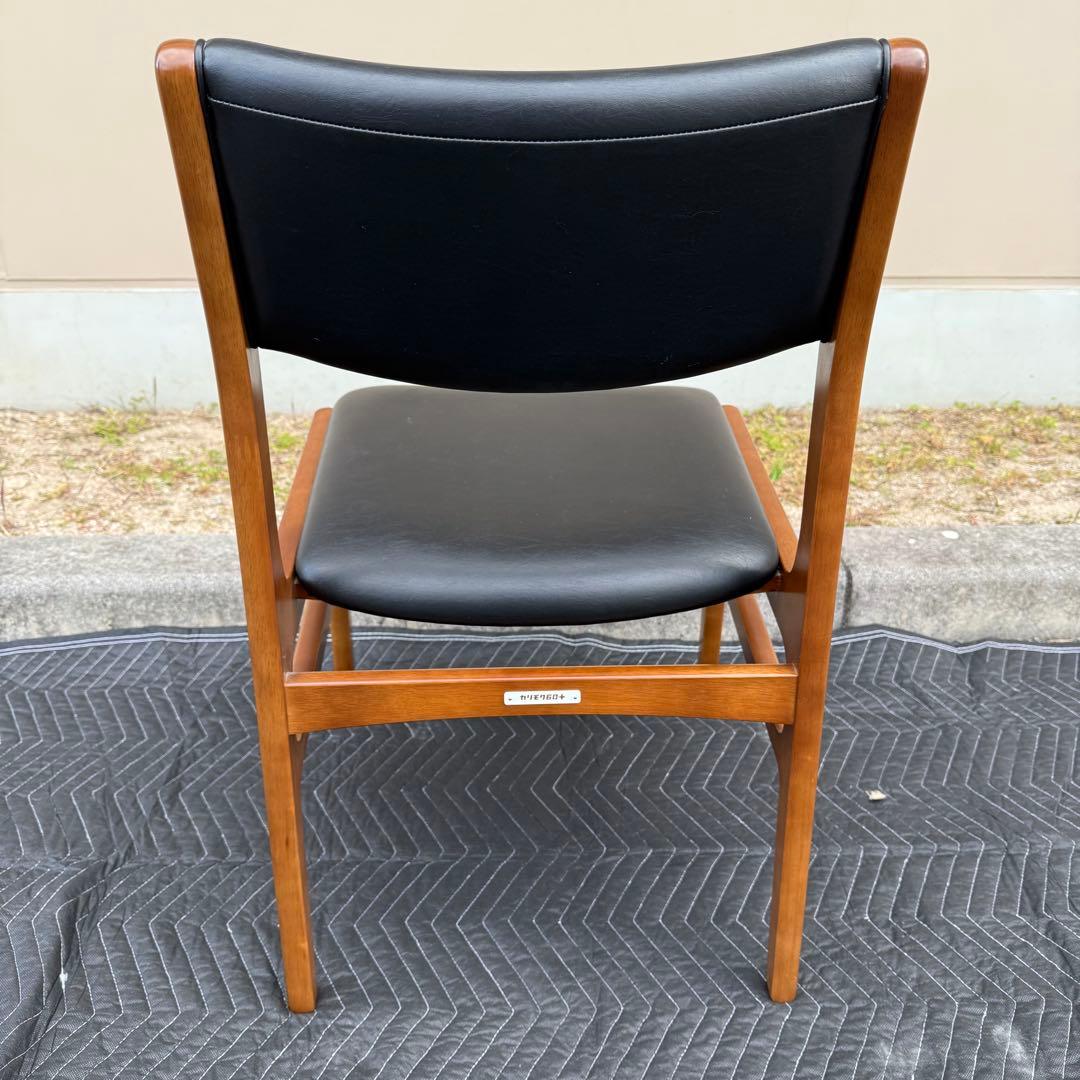 ② カリモク60 プラス　アームレス　ダイニングチェア ブラック ヴィンテージ