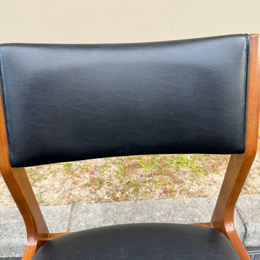 ② カリモク60 プラス　アームレス　ダイニングチェア ブラック ヴィンテージ