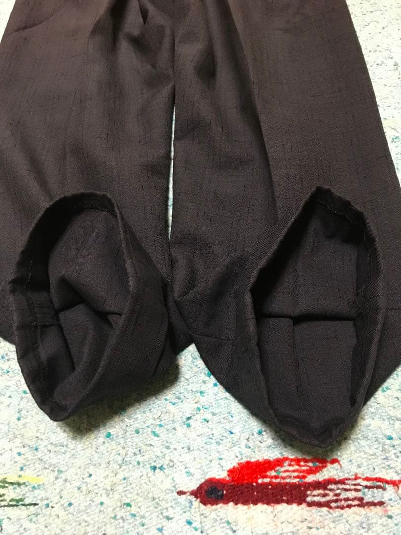 50s スペシャル 絣柄 レーヨン ギャバジン スラックス ブラック 黒 グレー