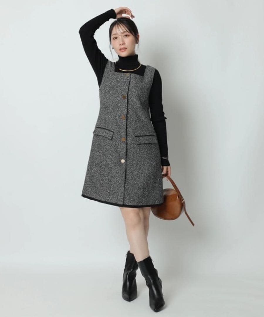 【未使用品タグ付き】アプワイザーリッシェ　スクエアネックミニジャンスカ