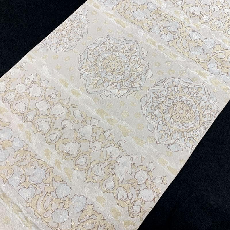 508my20◇川島織物 ふくれ織 横段 宝相華 唐草 本袋帯◇美品