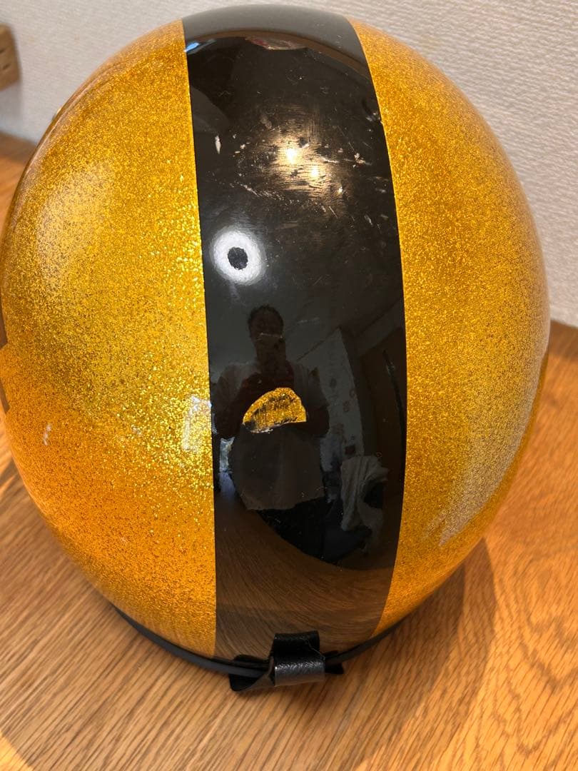 Buco ジェットヘルメット ゴールド・ブラック