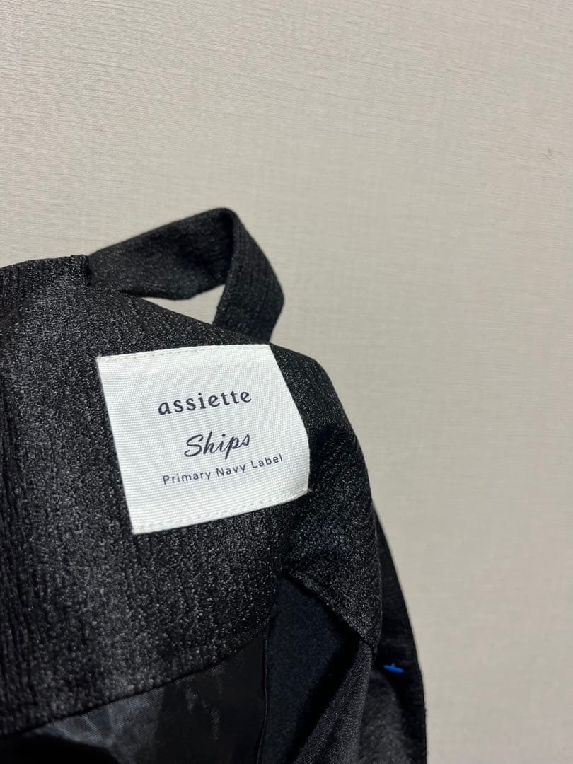 新品同様SHIPS別注assietteメタリックサスペンダー スカート