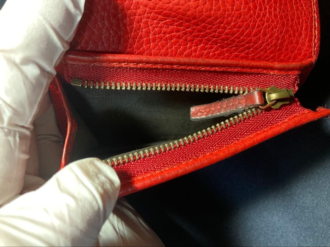 GUCCI アニマリエ　タイガー　赤　レアカラー 二つ折り財布　箱付き