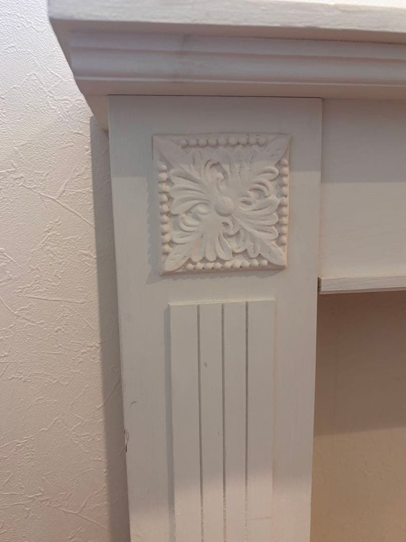 マントルピース ハンドメイド ホワイト インテリア　飾り棚 暖炉 リビング 家具