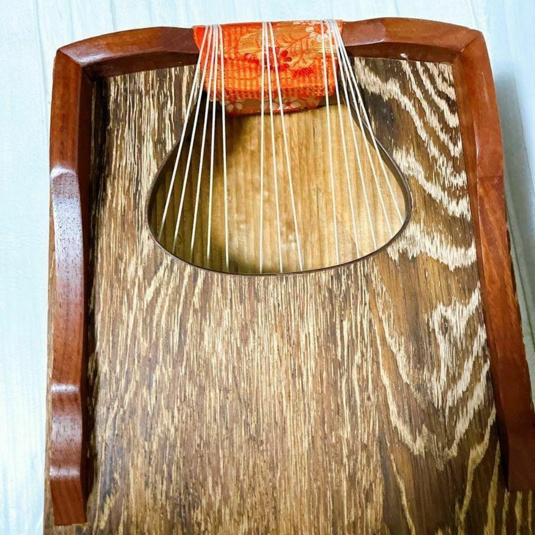 亊 琴 13弦 角巻 すだれ彫り 並甲 板目 和楽器 お琴 ソフトケース付 美品