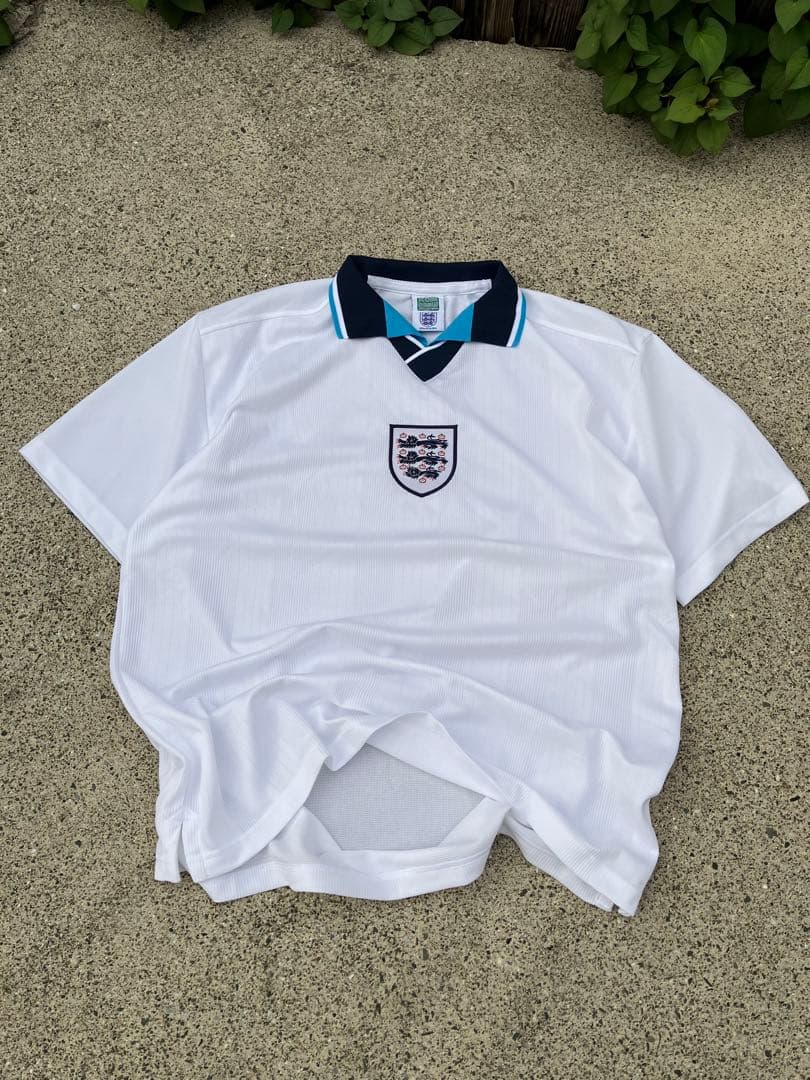 【スコアドロー】90s イングランド代表 ユニフォーム アウェー／半袖 XL