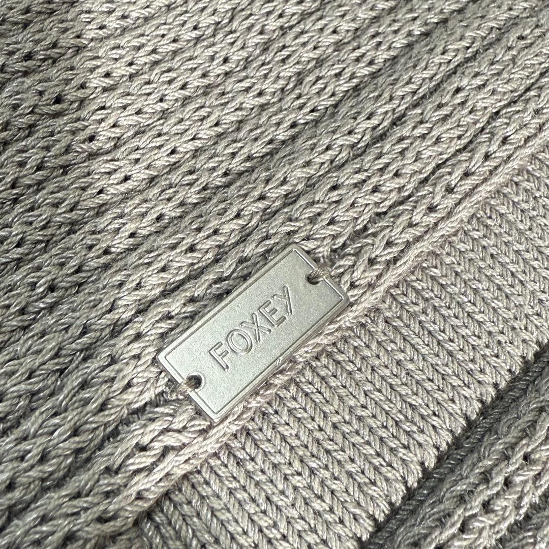 美品　FOXEY HoodieFan シルク混　ダブルジップ　パーカー