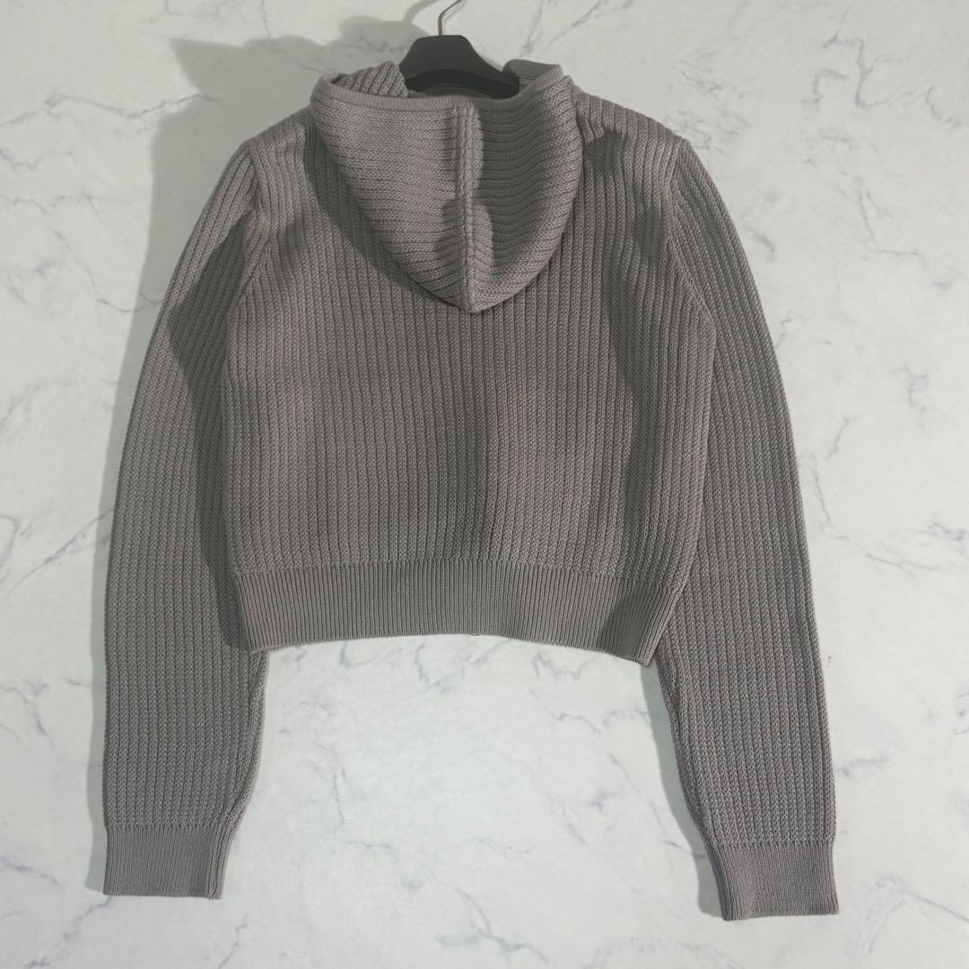 美品　FOXEY HoodieFan シルク混　ダブルジップ　パーカー