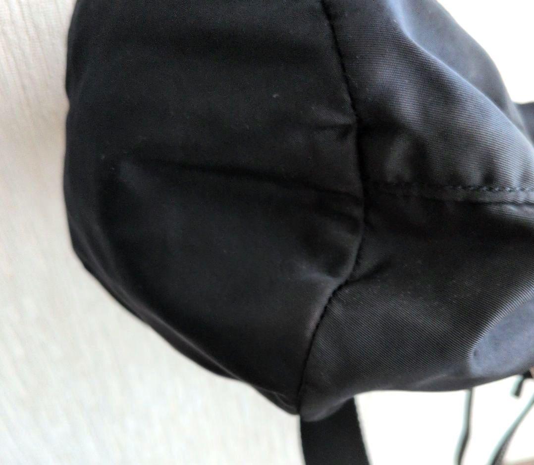 美品 PRADA 黒　ナイロン巾着 ボンサック リュック　ショルダーバッグ