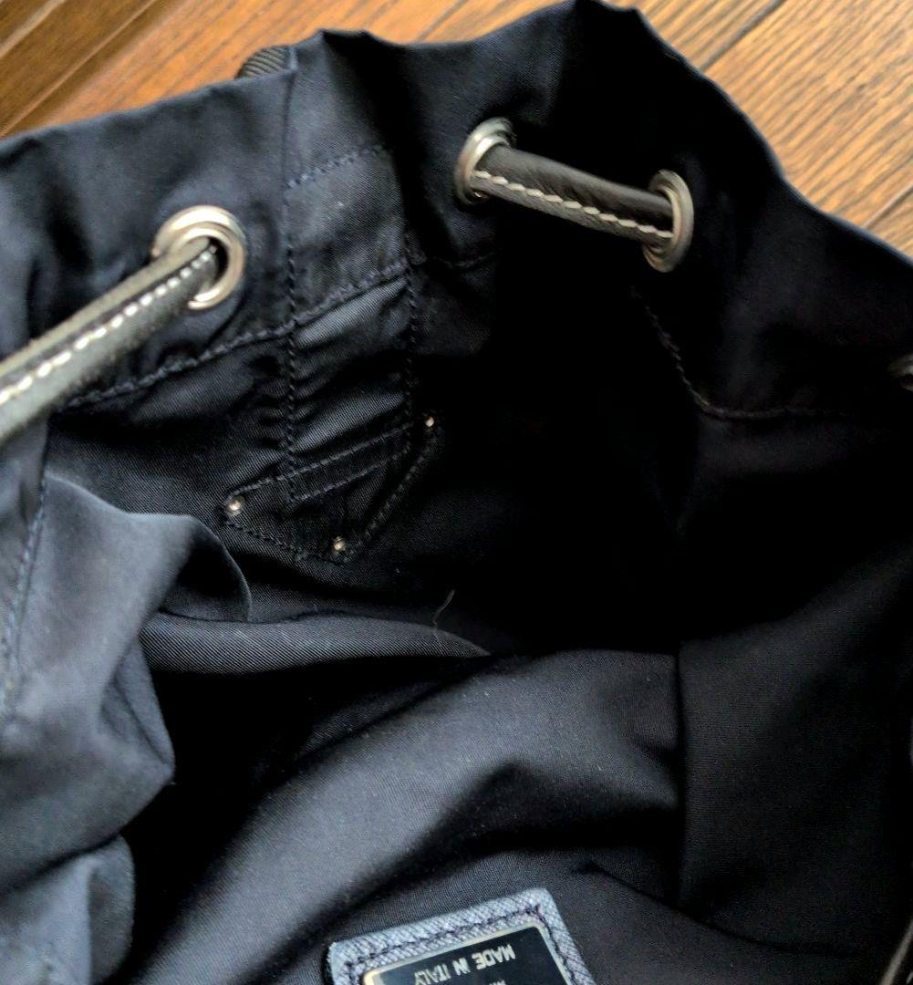 美品 PRADA 黒　ナイロン巾着 ボンサック リュック　ショルダーバッグ
