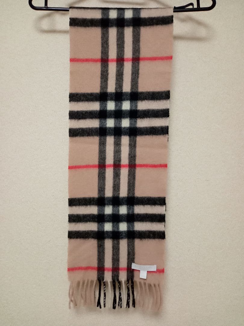 【BURBERRY】バーバリー チェック カシミア100%マフラー