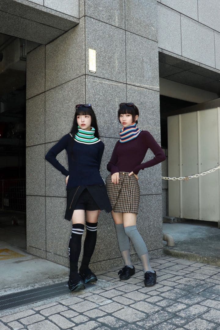 GANNI/ガニー】Check Wool Mix Skirt ミニスカート