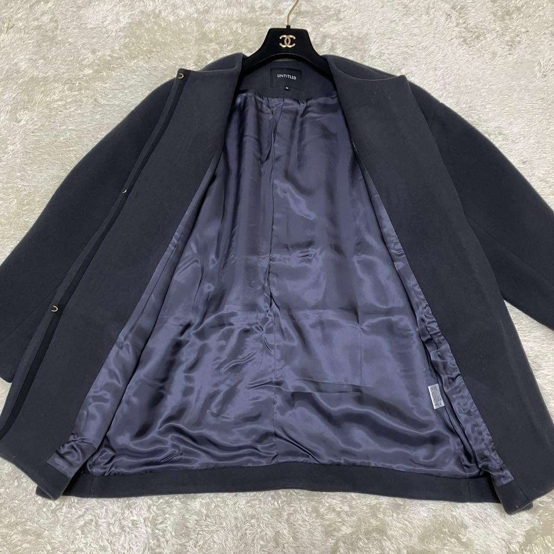 大きいサイズ✨　44 アンタイトル　ノーカラーコクーンコート　近年