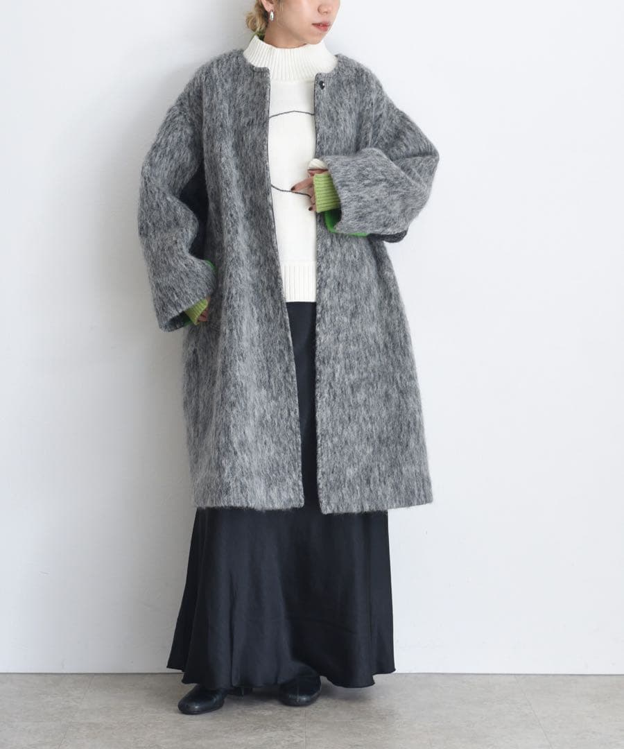 1月末まで⭐︎eimee law エイミーロウ　マーブルシャギーロングコート38