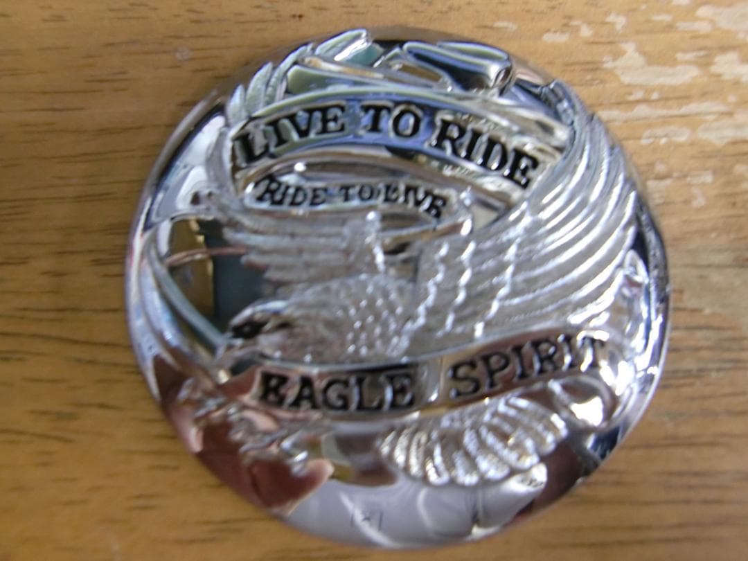 DS390126 ガスキャップメダリオン2個セット　クロームイーグル