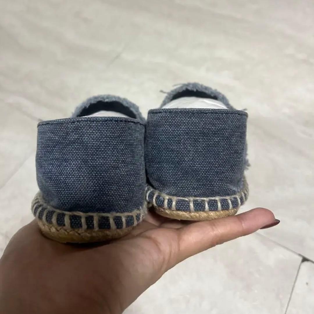 CHANEL ダークブルー エスパドリーユ