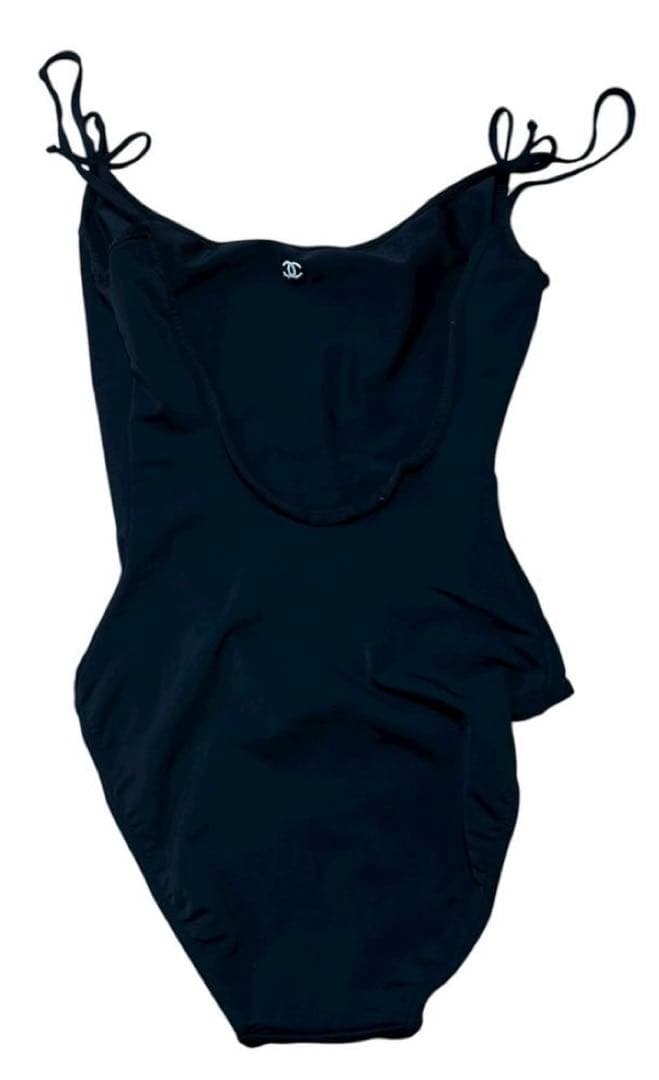 CHANEL VINTAGE フロント ココマーク 水着 ブラック 紐 新品