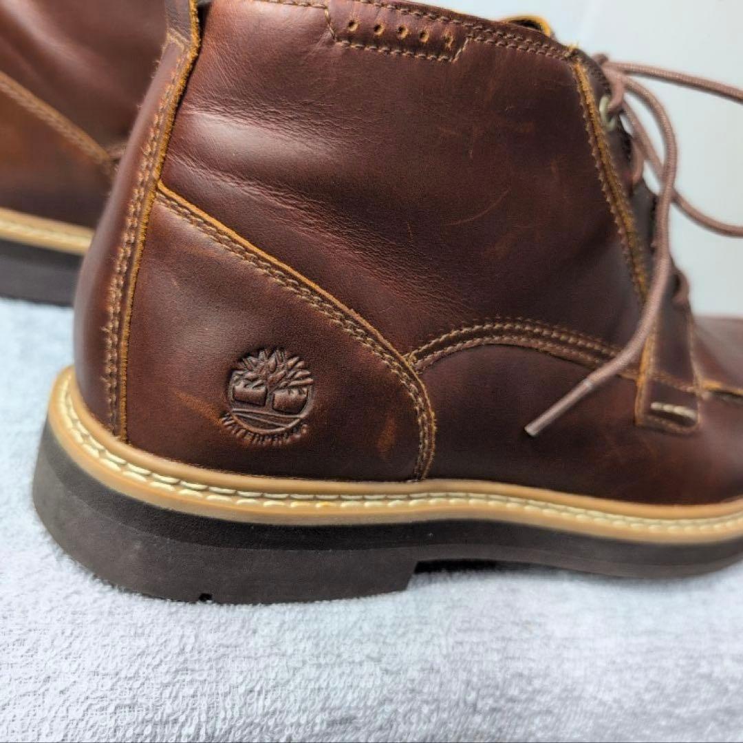 Timberland ダークブラウン レザー チャッカブーツ A2C53