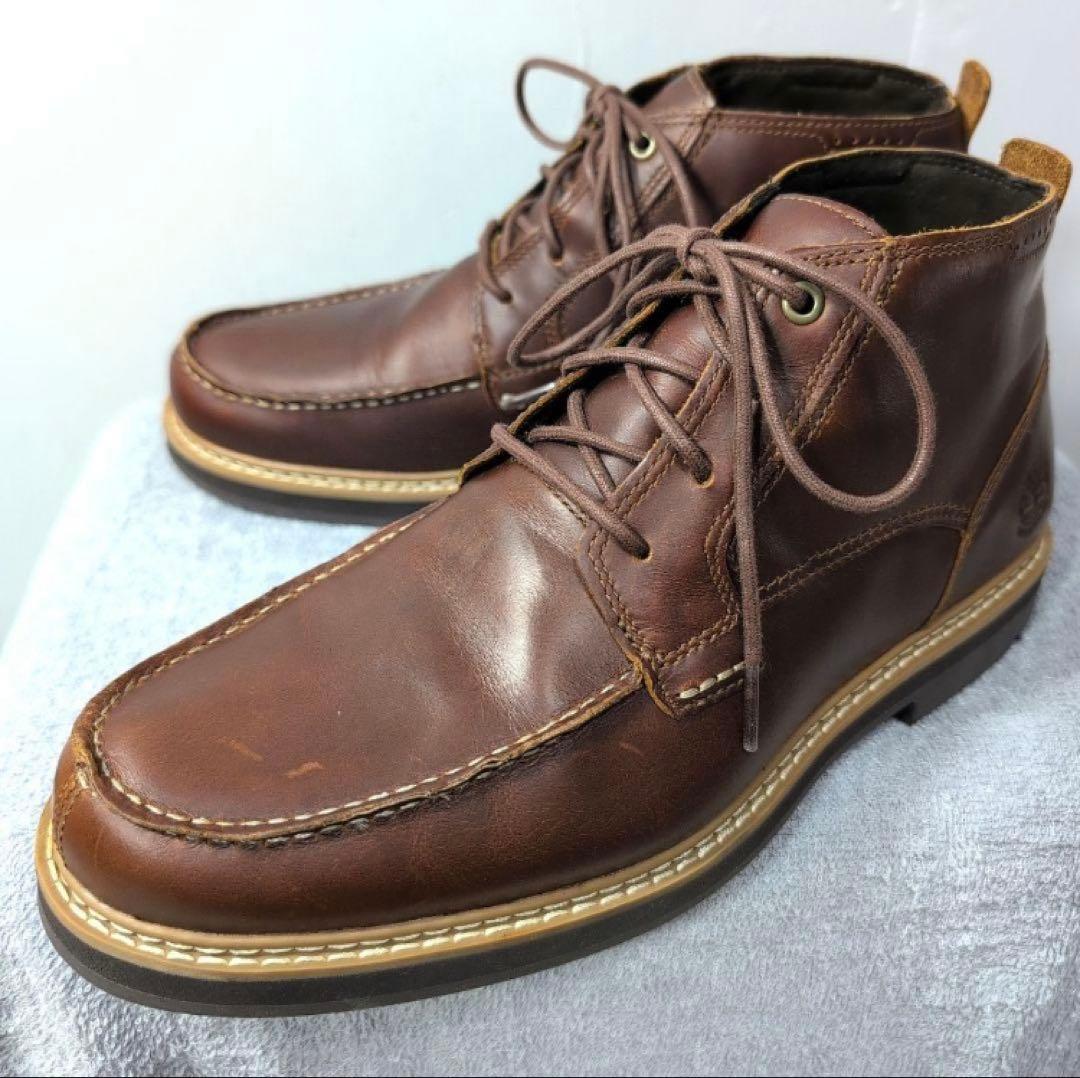 Timberland ダークブラウン レザー チャッカブーツ A2C53