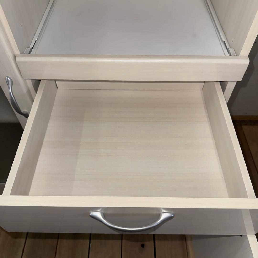 【1033】【美品】ホワイト木製食器棚