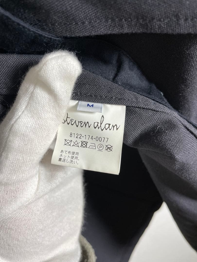 スティーブンアラン ダック4BダブルブレステッドジャケットナローM 濃紺