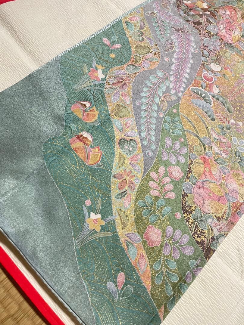 訪問着フルセット　辻ヶ花　絞り　金彩　正絹　ガード加工済み