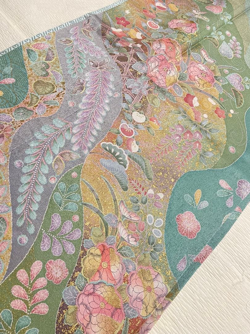 訪問着フルセット　辻ヶ花　絞り　金彩　正絹　ガード加工済み