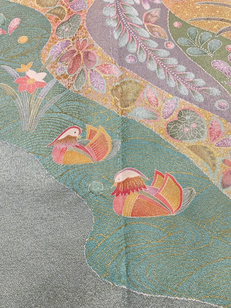 訪問着フルセット　辻ヶ花　絞り　金彩　正絹　ガード加工済み